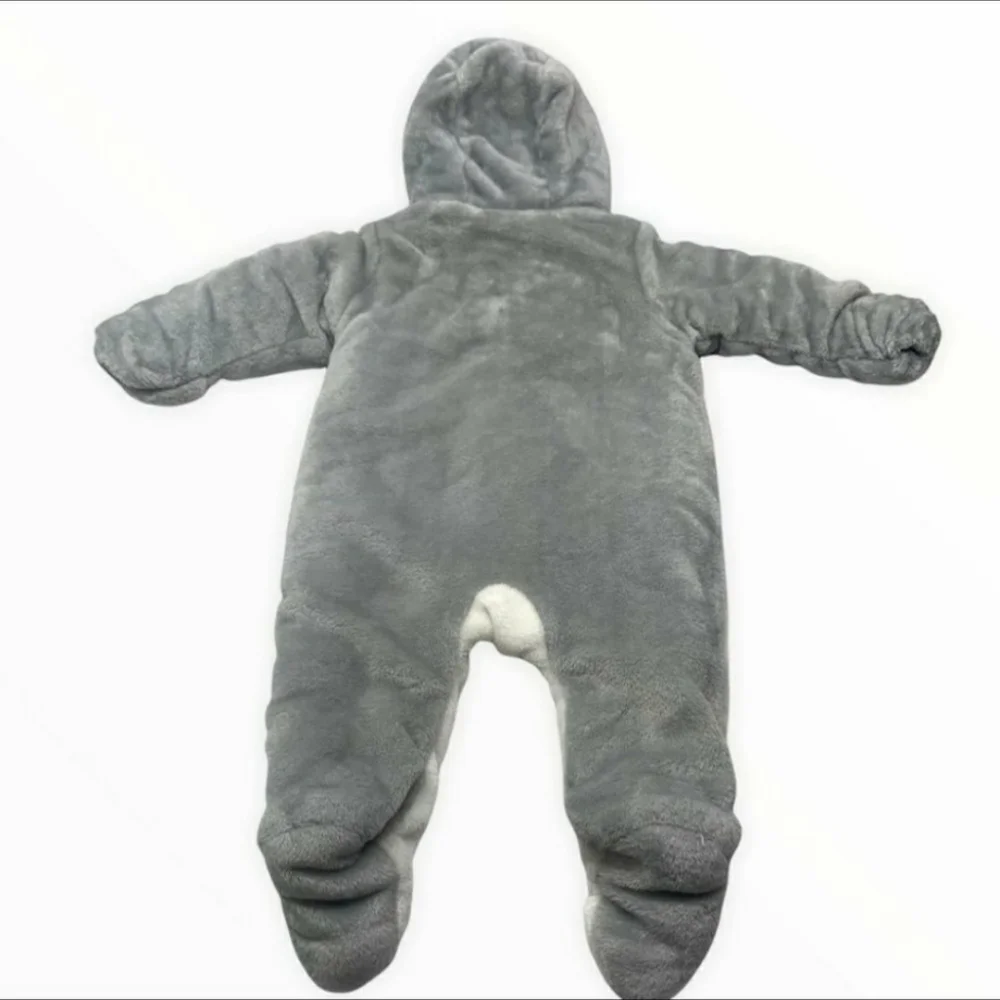 Wonder Nation Bunny Rabbit Winter Body Suit Cozy Warm Zip Front One Piece Easter